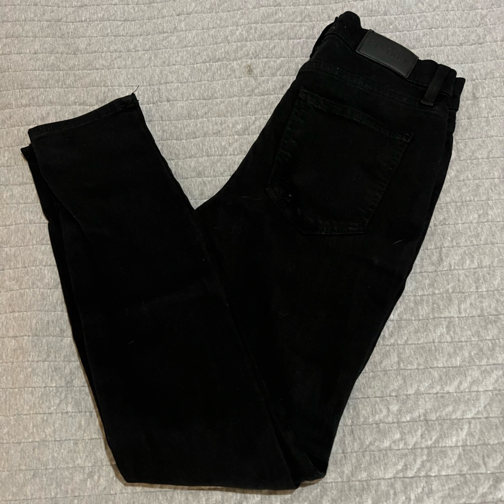 Like New Pistola Black Denim Skinny Fit Distressed Jeans - Picture 2 of 6
